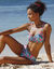 Bas de maillot de bain forme midi imprimé Bawa (aqua / rose)