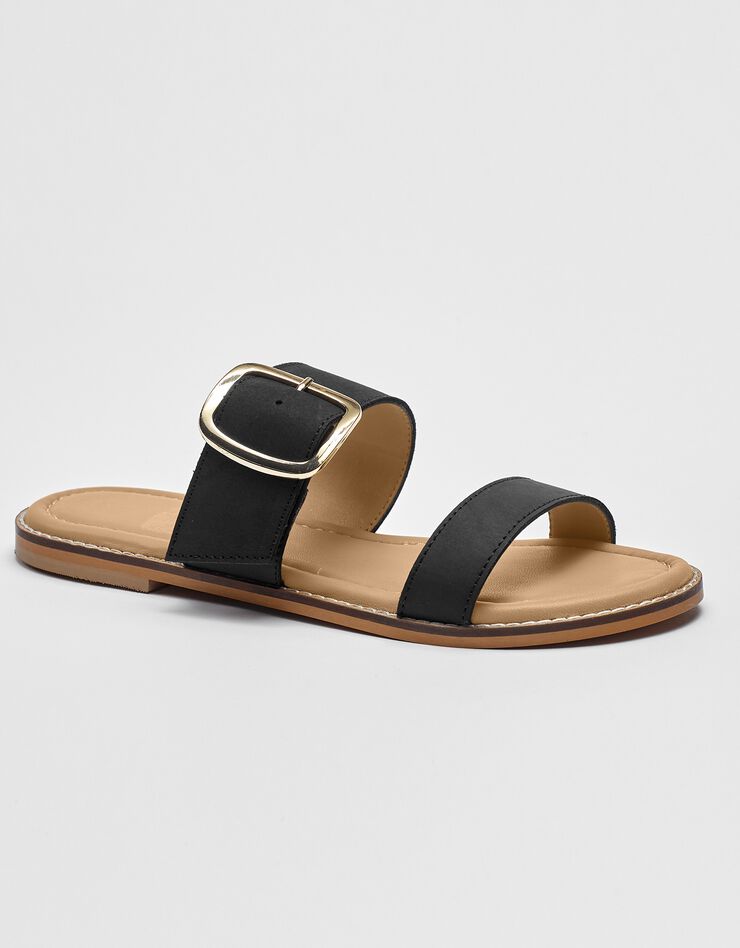 sandales cuir naturel plates