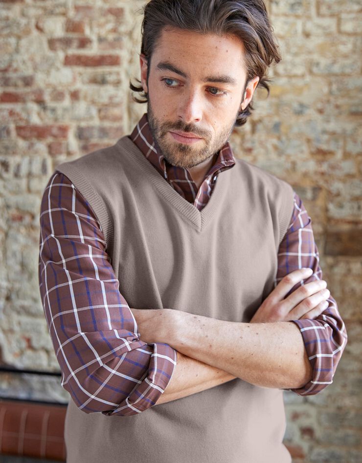 Débardeur col V (taupe clair) Débardeur col V (taupe clair)