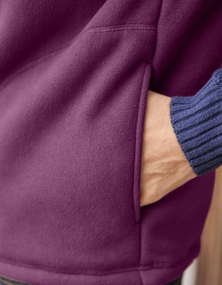 Veste polaire zippée sans manches (prune / marine) Veste polaire zippée sans manches (prune / marine)