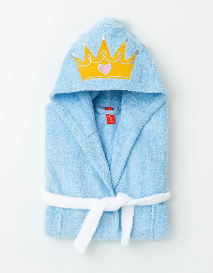 Peignoir de bain déguisement enfant princesse éponge coton - 340g/m² (bleuet) Peignoir de bain déguisement enfant princesse éponge coton - 340g/m² (bleuet)