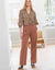 Pantalon large, fluide (caramel)