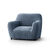 Housse bi-extensible microfibre gaufrée graphique pour fauteuil et canapé (bleu)