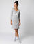 Chemise de nuit courte manches longues imprim&eacute; mouton (gris chin&eacute;)