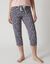 Pantacourt pyjama imprimé "Beautiful" (gris anthracite)