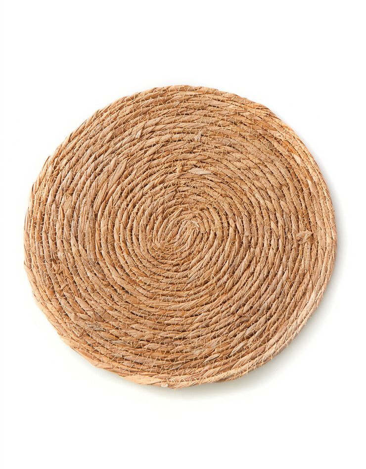Set de table rond jute natuel - lot de 4 (naturel) Set de table rond jute natuel - lot de 4 (naturel)