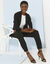 Pantalon cargo, maille milano (noir)