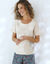 T-shirt de pyjama imprimé Ikat (sable)