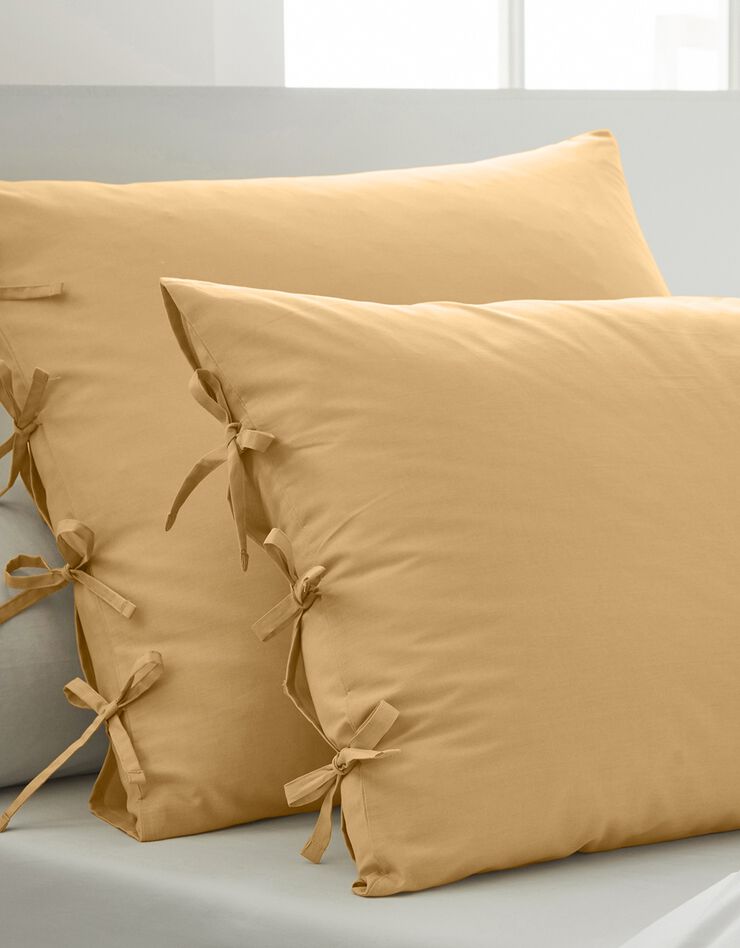 Linge de lit uni percale (miel)
