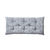 Long coussin d&eacute;co imprim&eacute; feuillage (gris perle)