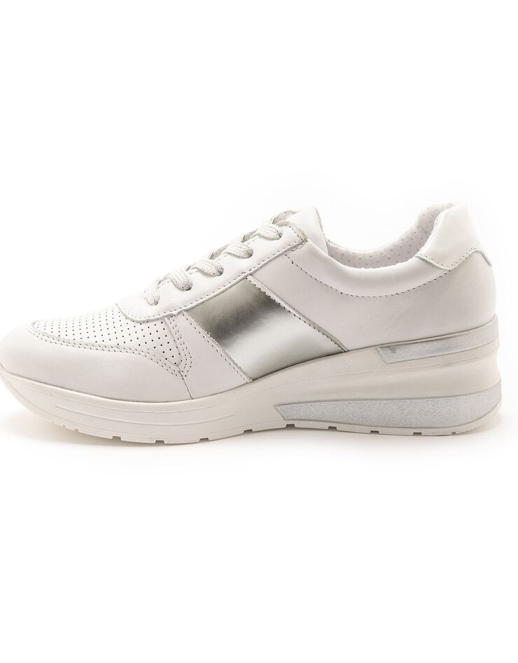 Basket compensées lacées et zippées - blanc (blanc) Basket compensées lacées et zippées - blanc (blanc)