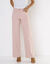 Pantalon couleur coupe large 5 poches (rose grisé)