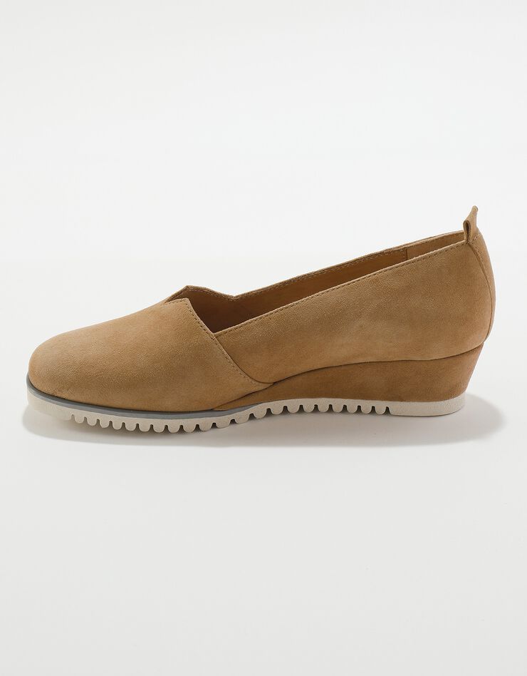 Ballerines compensées en cuir - marine (taupe) Ballerines compensées en cuir - marine (taupe)