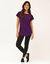 T-shirt col rond, manches courtes (violet)