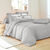 Linge de lit uni polyester-coton Colombine (gris perle)