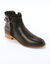 Boots plates en cuir (noir)