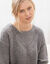 Pull col rond en maille fantaisie (gris chiné)