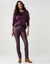 Pantalon droit enduit (bordeaux)