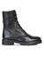 Boots noir semelle crantée dessus cuir (noir) Boots noir semelle crantée dessus cuir (noir)