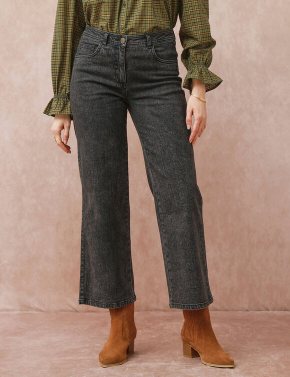 Jean large, 5 poches (black used)