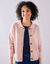 Gilet veste boutonné, polyester recyclé** (rose grisé)
