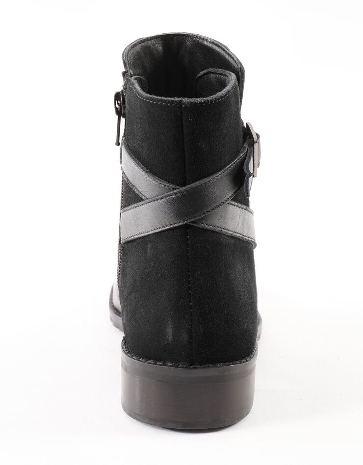 Boots en cuir esprit motardes (noir) Boots en cuir esprit motardes (noir)