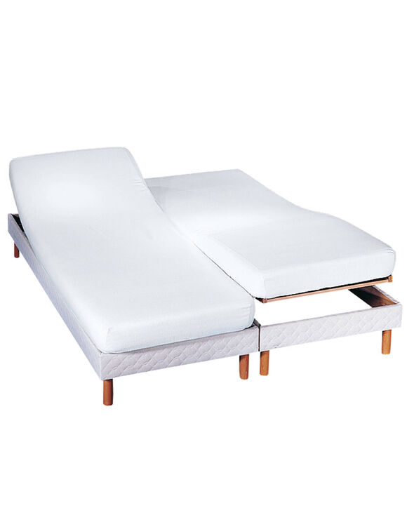 Protège-matelas tête et pieds relevables ultra absorbant (blanc)