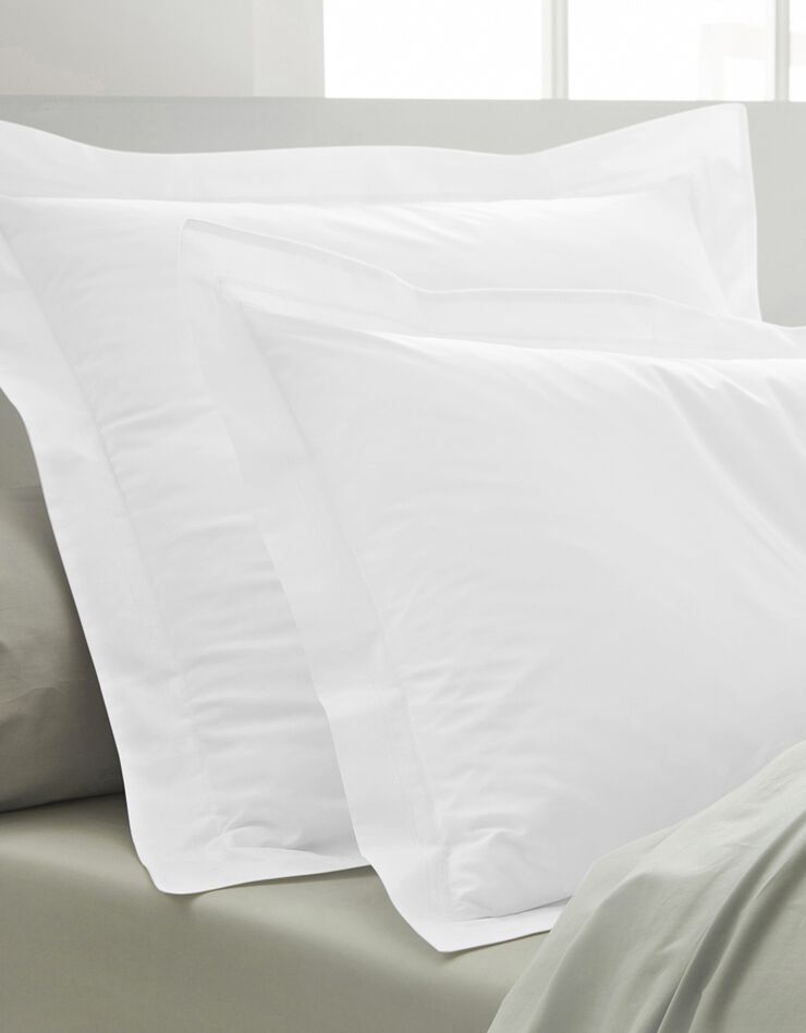 Linge de lit uni percale (blanc)