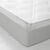 Drap-housse uni flanelle 130g/m&sup2; - bonnet 32 cm (gris perle)