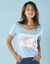 T-shirt Spécial Petites, manches courtes imprimé placé (bleu ciel)