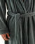 Robe de chambre toucher peluche (anthracite)