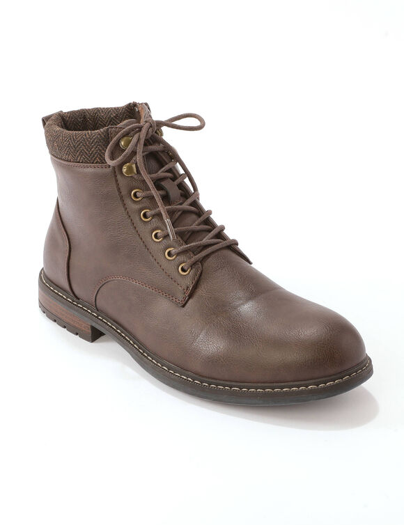 Boots montantes &agrave; lacets (marron)