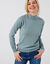Pull col montant, laine d'agneau (vert grisé)