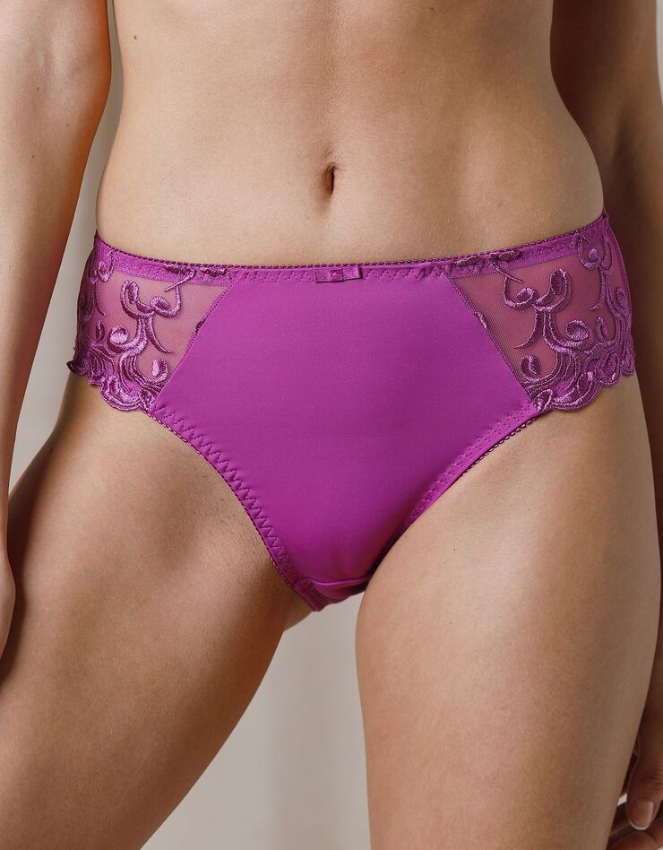 Culotte microfibre et tulle brodé Sienne - lot de 2 (lilas + iris) Culotte microfibre et tulle brodé Sienne - lot de 2 (lilas + iris)