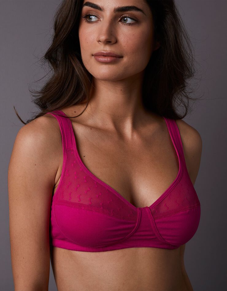 Soutien-gorge coton uni Casma - sans armatures (cerise) Soutien-gorge coton uni Casma - sans armatures (cerise)