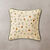 Coussin coton lin broderie fleurie (vert / parme)