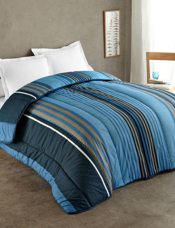 Couette coton imprimée Detroit 200 g/m² (marine)