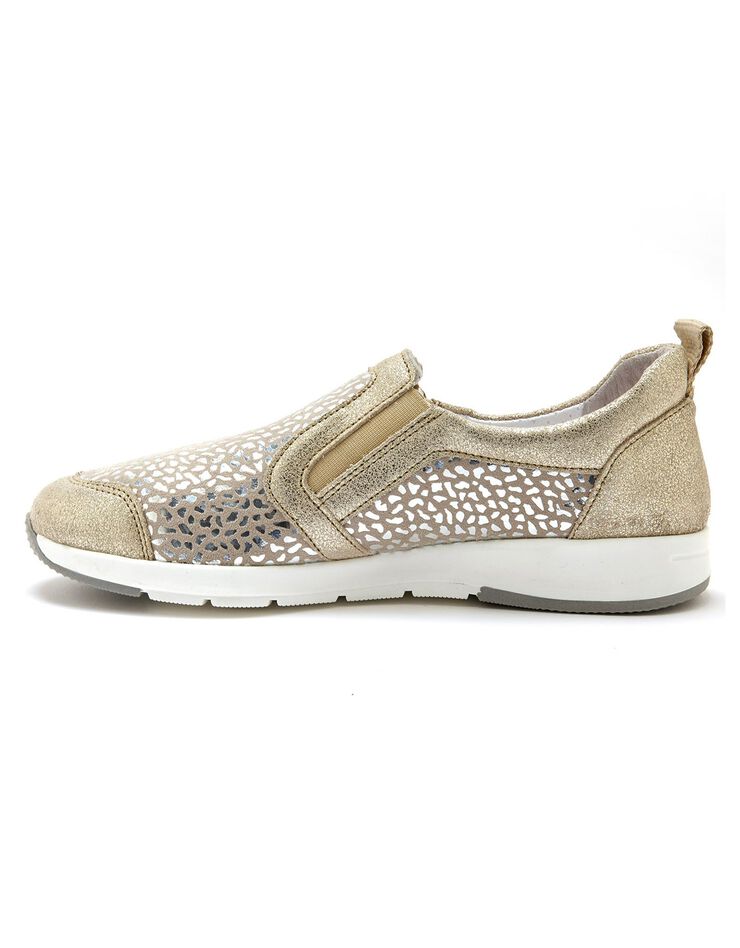 Sans-gêne zippées ultra flexibles en cuir (beige) Sans-gêne zippées ultra flexibles en cuir (beige)