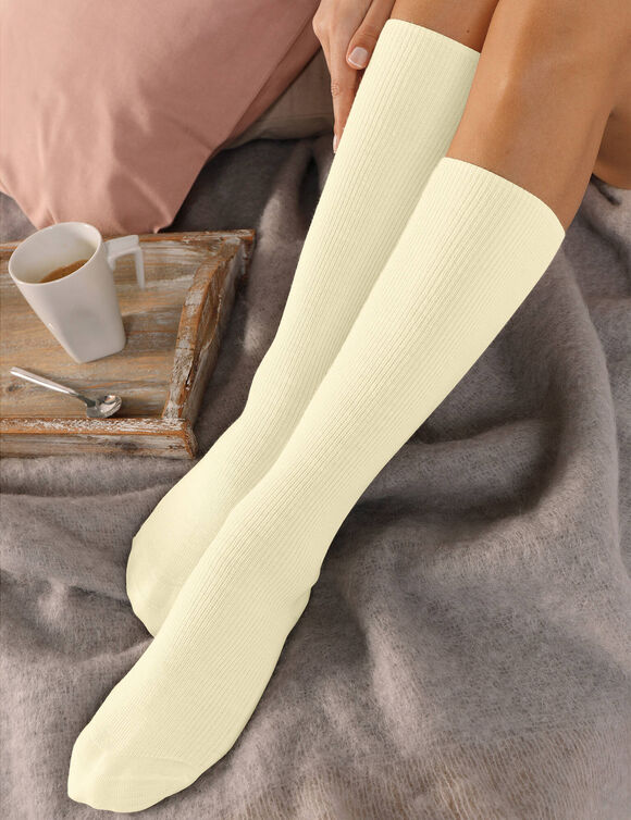 Mi-bas jambes sensibles - lot de 2 paires (écru)