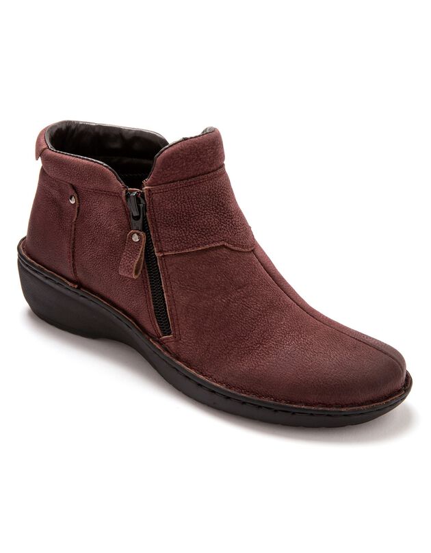 Boots ultra légères cuir - bordeaux (bordeaux)