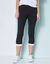 Legging 3/4 taille élastiquée (noir / blanc)