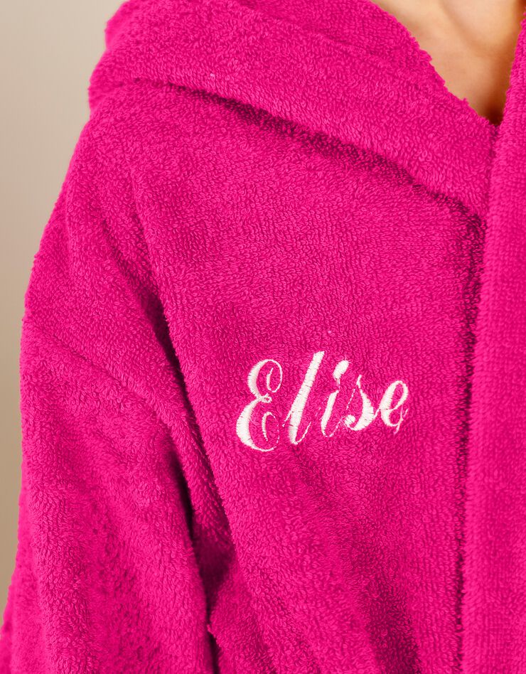 Peignoir enfant à capuche Minnie® Cœur Disney® personnalisable (fuchsia) Peignoir enfant à capuche Minnie® Cœur Disney® personnalisable (fuchsia)