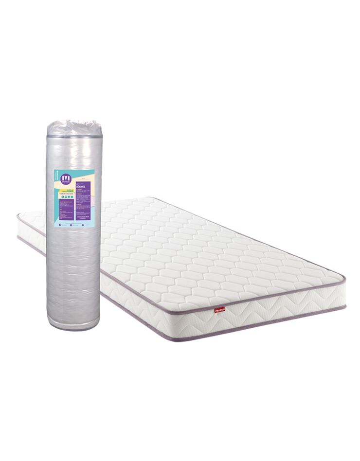 Matelas mousse Mérinos 19 cm confort très ferme (blanc)