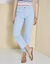 Pantalon 7/8ème cargo, twill stretch (bleu ciel)