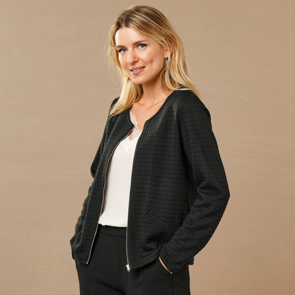 Veste matelass&eacute;e zipp&eacute;e (noir)
