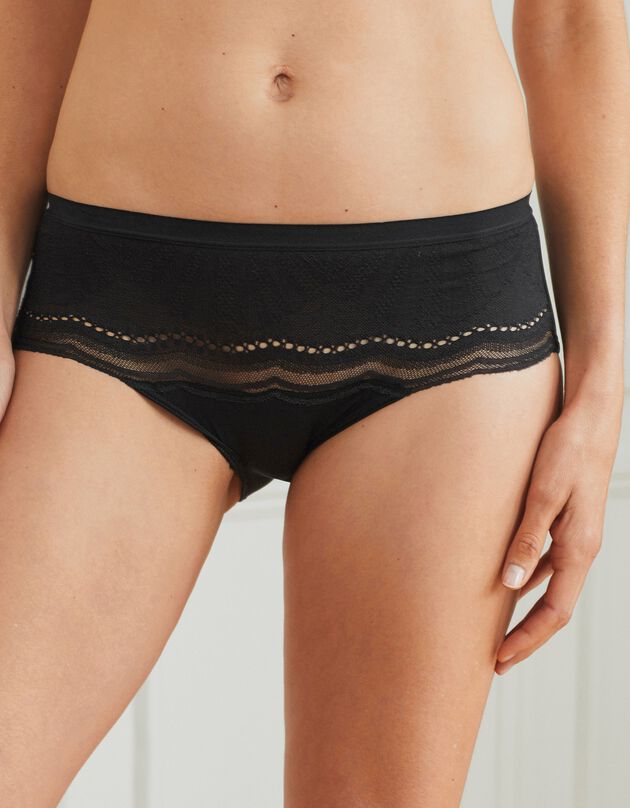 Culotte microfibre forme midi Secret Comfort (noir)