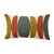 Coussin imprim&eacute; g&eacute;om&eacute;trique (&eacute;cru / vert)