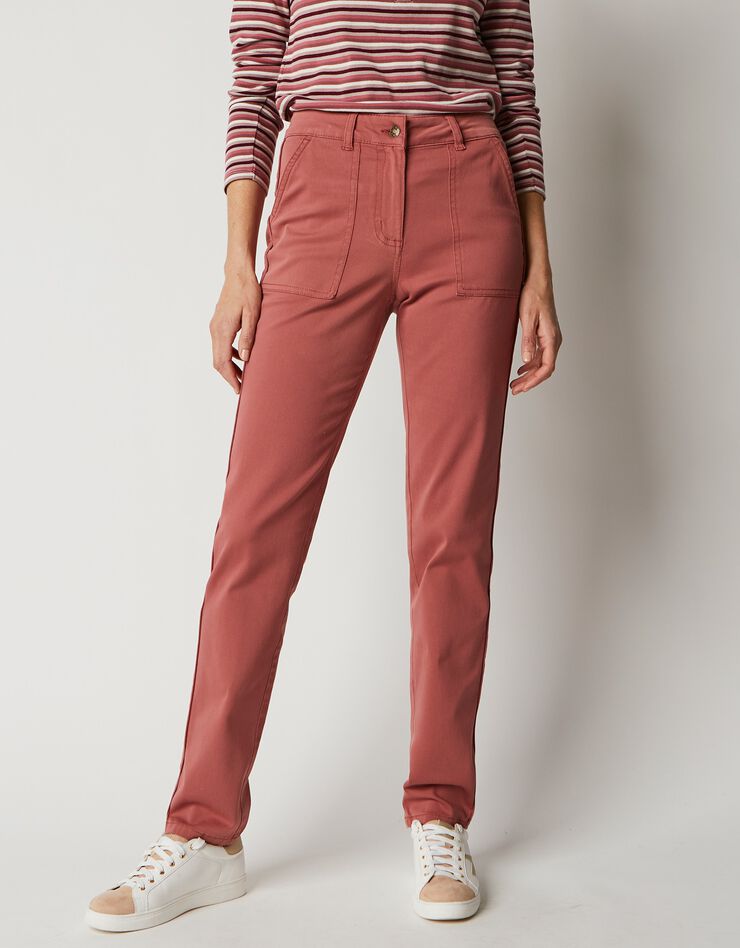 Pantalon chino à poches plaquées (terracotta) Pantalon chino à poches plaquées (terracotta)