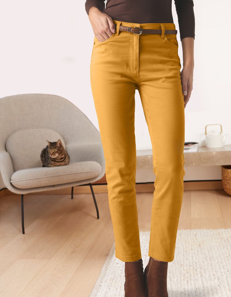 Pantalon 7/8ème fuselé stretch (safran) Pantalon 7/8ème fuselé stretch (safran)