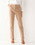 Pantalon gainant, coupe droite taille haute (sable)